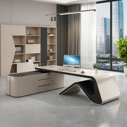 Modern School Desk Table Coffee Conference Boss Work Executive Office Desk Luxury Drawers Table Pour Ordinateur Home Furniture