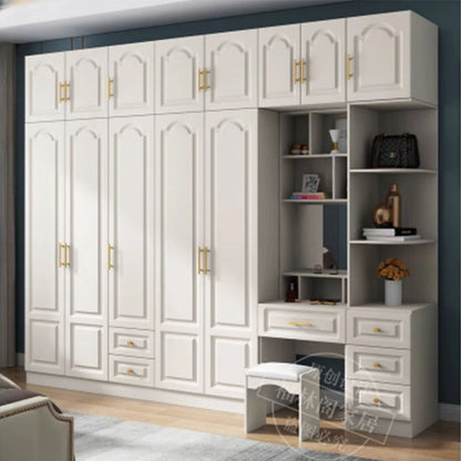 Multilayer Storage Wardrobe Luxury Doors Open Closets Bedroom Wardrobe Cabinet Shelves Armadio Camera Da Letto Bedroom Furniture