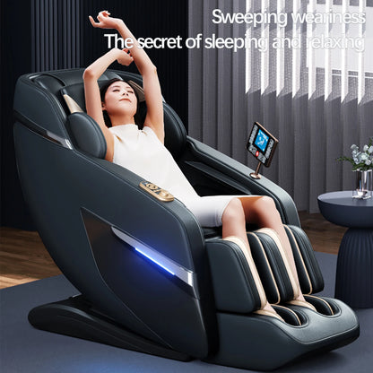 Zero Gravity Massage Chair 4d AI Voice Home Office Factory Electric Heating Kneading Cheaper Price  Foot roller Scraping Massage