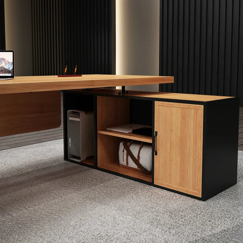 Computer Workstation Executive Desk L Shape Drawers Luxury Work Table Counter Corner Scrivanie Per Ufficio Modern Furniture