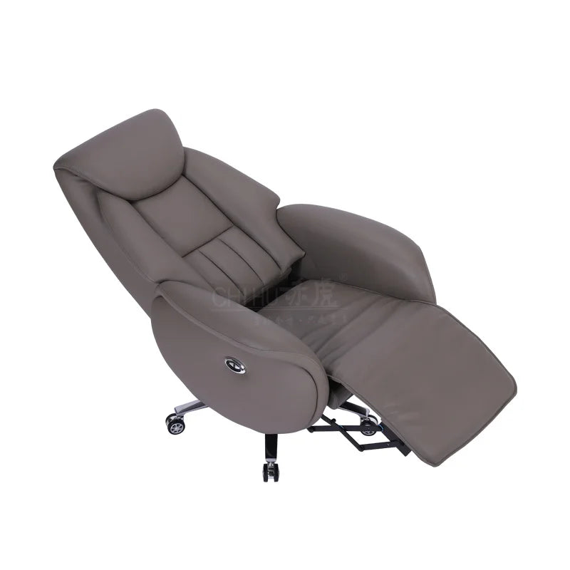 Genuine Leather Office Chair Ergonomic Executive Reclining Computer Chair Lying Massage Lifting Boss Sedie Ufficio Silla Oficin