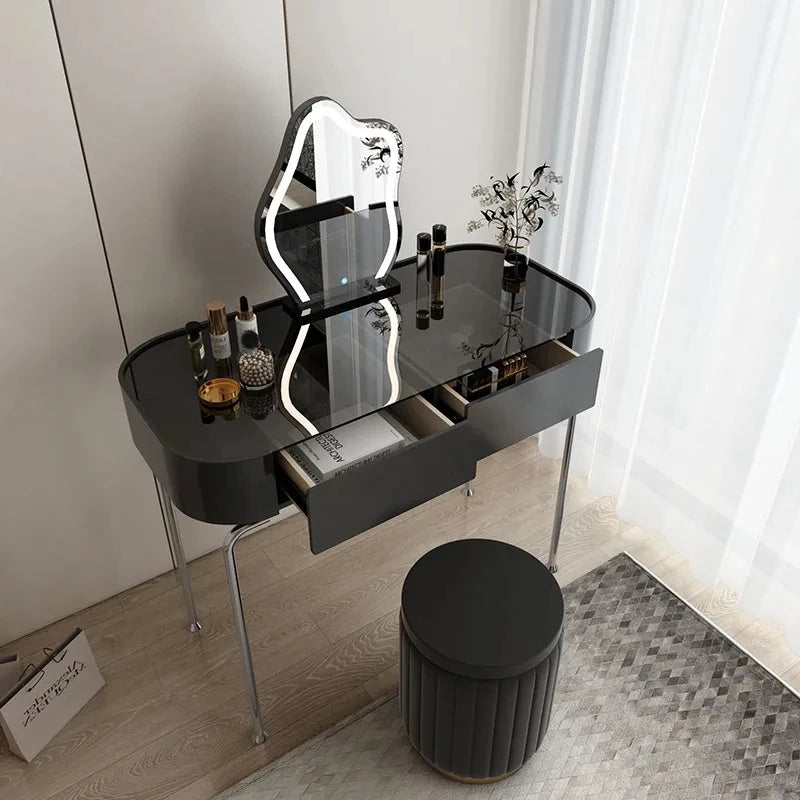 Luxury Modern Dressing Table Black European Style Girls Classic Dressing Table Bedroom Makeup Tocador Maquillaje Furniture