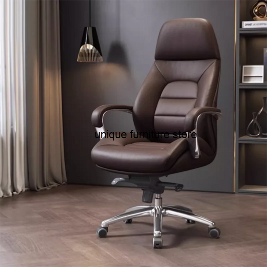 Leather Armchairs Ergonomic Chair Computer Seat Executive Revolving Office Chair Hand Conference Wheels Chaises Home Furniture