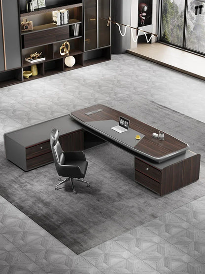 Boss Desk Chairman President Executive Manager Desk Paint L-shaped Computer Table Work Mesa Escritorio Office Furniture Modern