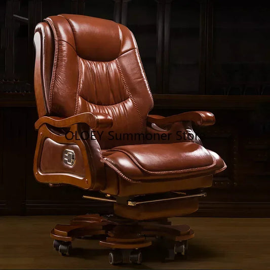 Luxury Massage Chair Office Genuine Leather Comfortable Lounge Nordic Ergonomic Office Chair Silla Oficina Home Furniture