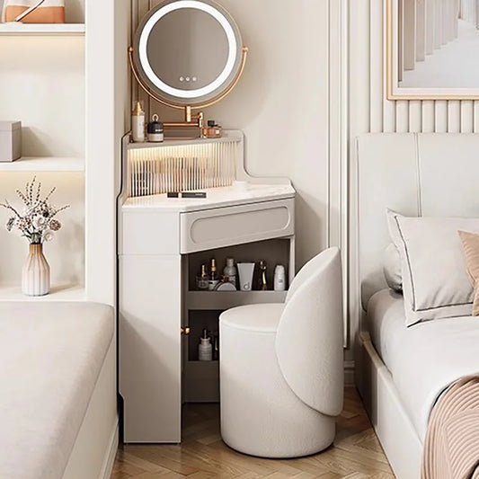 Luxury Nordic Dressing Table Bedroom Modern Organizers Storage Dressing Table Multifunctional Mirror Coiffeuse Furniture