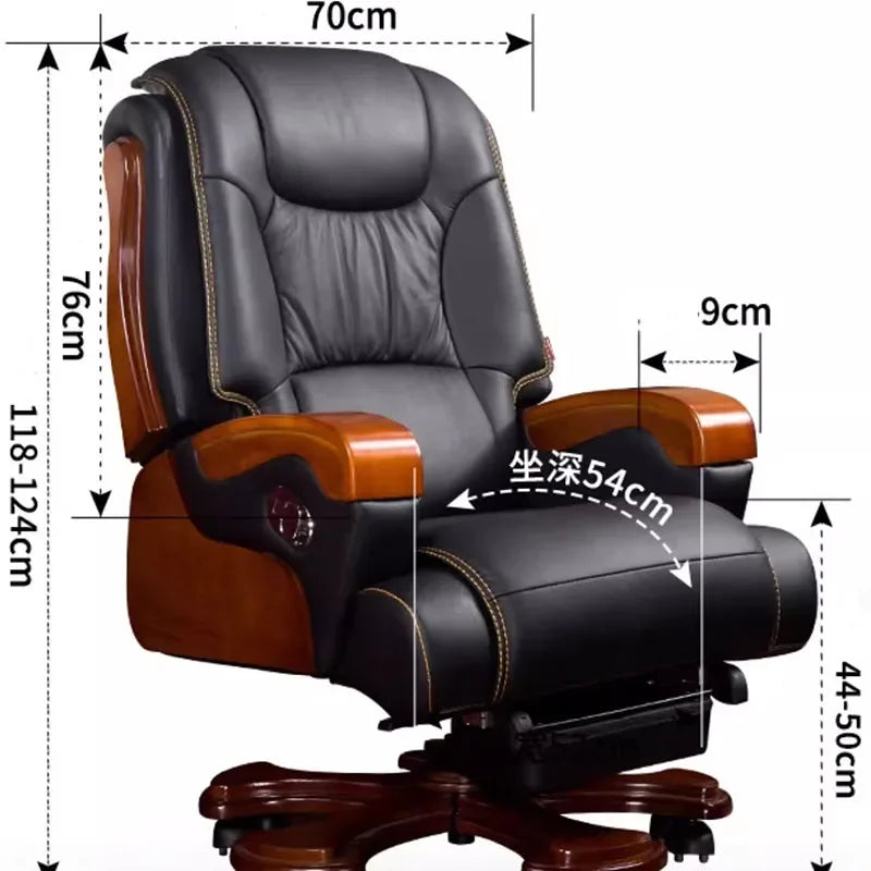 Lounge Office Chair Lumber Back Support Modern Luxurious Portable Chair Leather Ergonomic Sillon Reclinables Theater Furniture