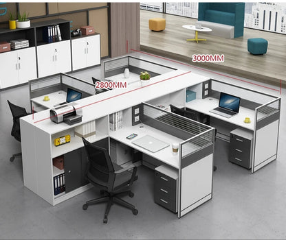 Bureau de travail Staff office partition desk cubicle workstation commercial Office Furniture modular office table and chair set