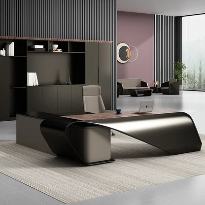 New Wooden Office Furniture Desk Modern Boss Table Luxury Executive Ceo Office Desk for Sale