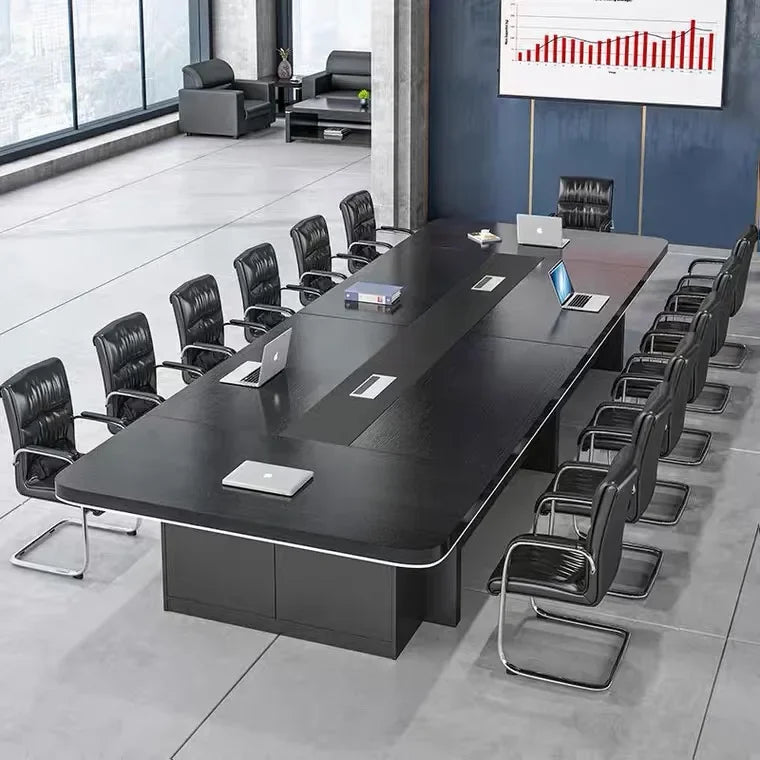 Fashion Modern Large Conference Long Table Meeting Conference Table 12 People Meeting Desk