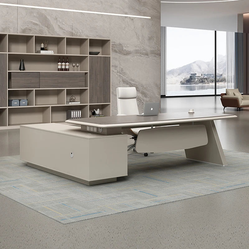 Vanity Work Desk Pullout Under Computer Executive Modern Corner Luxury Work Desk Storage Scrivania Elettrica Office Supplies