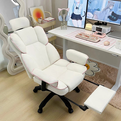 Luxairy Executive Office Chair Armpad Fancy White Design Comfy Mobile Chair Ergonomic Modern Sillas De Oficina Office Furniture