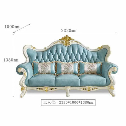 Wood Frame European Living Room Sofas Luxury Designer Romantic Arm Sofa Elegant Floor Canape Salon De Luxe Home Furniture