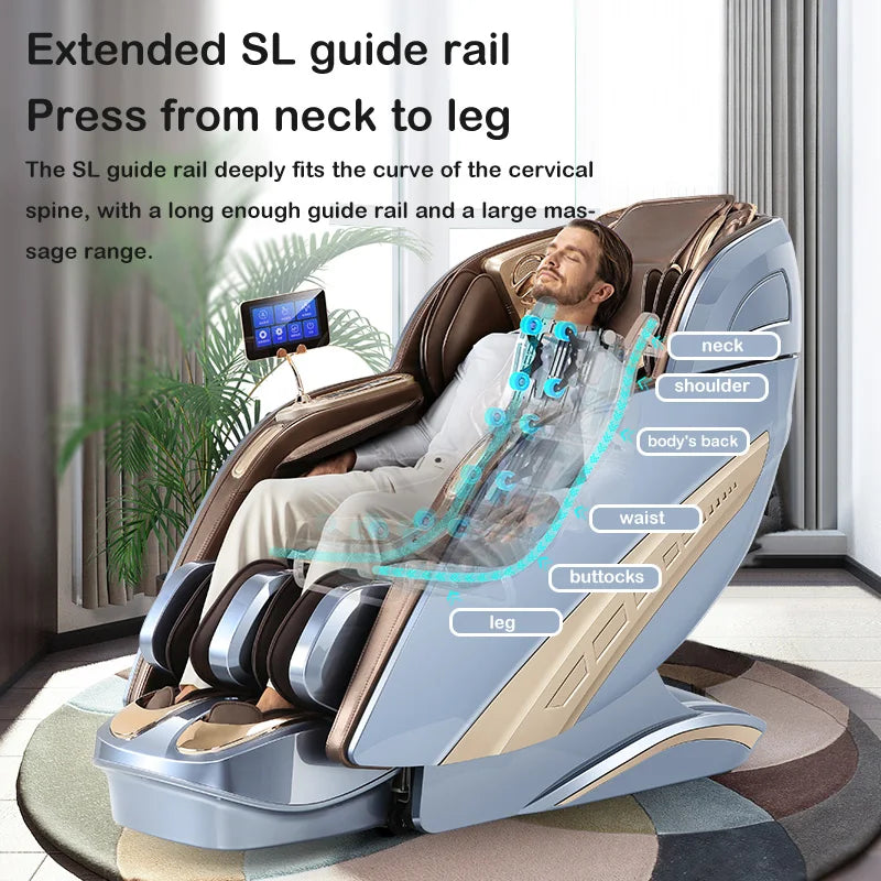 Jare K9 Full body Zero gravity electric Massage Chair Leather accessories Luxury massage Jade massage head touch screen