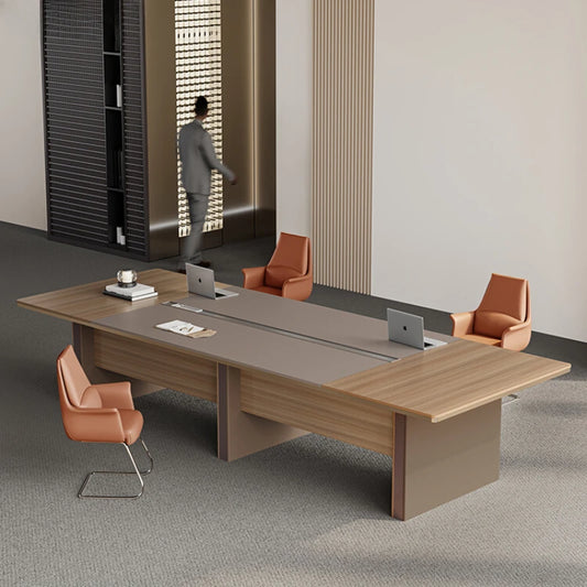 Large conference table and chair combination, minimalist modern conference room table, office desk, long table, business