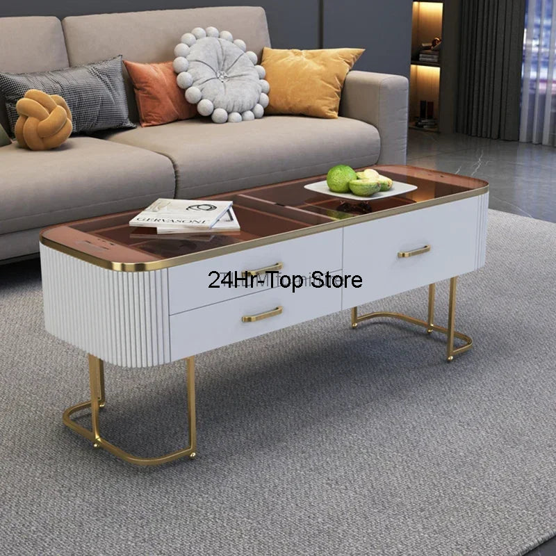 Luxury Book Coffee Tables Living Room Nordic Glam Console Dressing Coffee Table Console Hall Tea Table Basse Service Tables