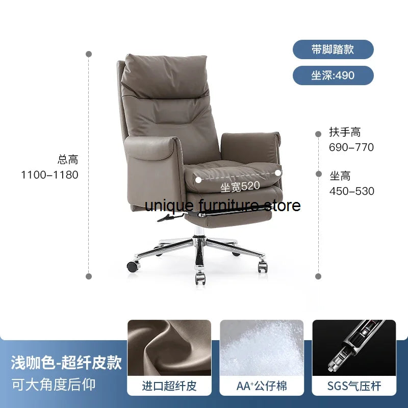 Bedroom office chair Swivel Designer work research Comfortable lazy rolling computer chair backrest Sillas De Esctoritorio salon