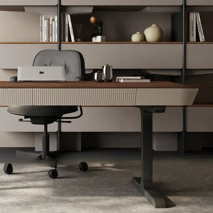 Executive Study Gaming Office Desk Modern Drawers Writing Office Desk Computer Wood Bureau Escritorio Office Furniture MZ50OC