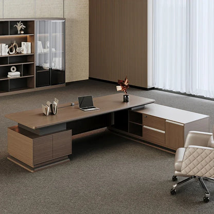 Executive Shaped Desk Drawers Work Filing Standing Computer Office Desk Gaming Writing Escritorios De Ordenador Furniture