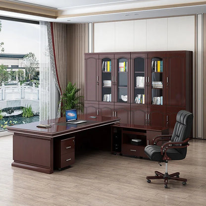 Writing Wooden Office Desks Computer Storage Retro Desktops Boss Luxury Work Desk Executive Tavolino Home Office Furniture