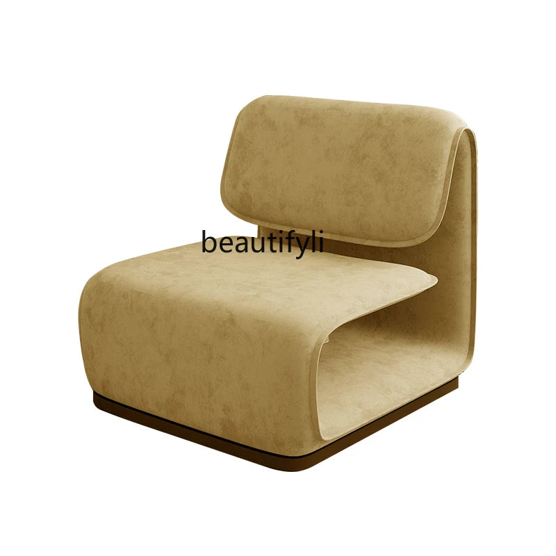 Creative Special Italian Style Light Luxury Modern Single-Seat Sofa Chair Lazy Negotiation Leisure Nordic Fabric Leisure Chair