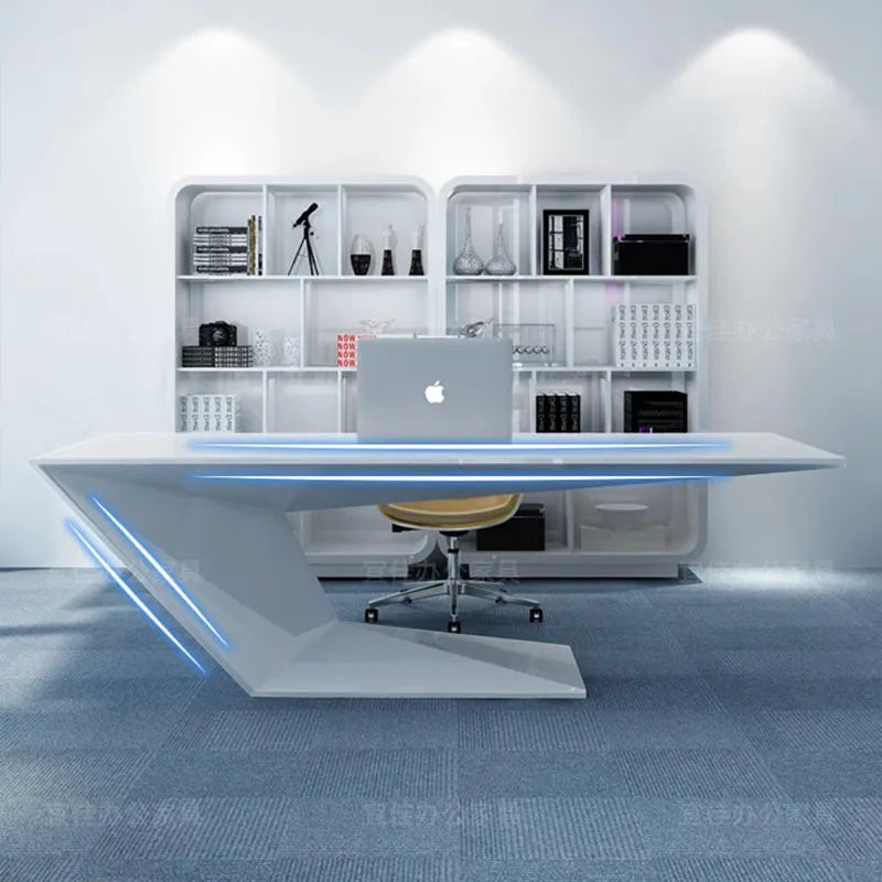 Computer Workstation Standing Desk White Study Office Lap Corner Desk Writing Executive Mesa De Escritorio Furniture Desk