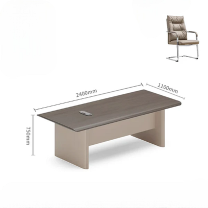 Conference table, long table, simple and modern negotiation, table and chair combination meeting room, large rectangle.