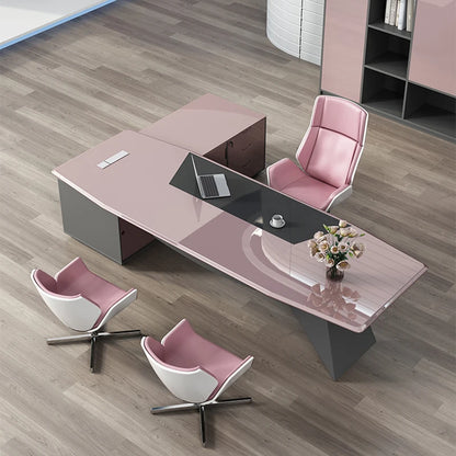 L Shape Computer Pink Desk Study Corner Conference Small Study Tables Computer Desktop Bureau Meuble Media Console Furniture