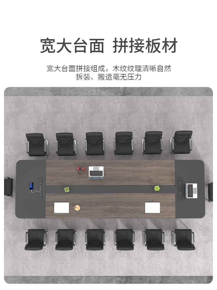 Office Conference  Long Table Conference Room Table And Chair Combination Large Employee Training Table