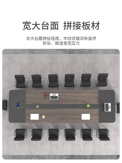 Office Conference  Long Table Conference Room Table And Chair Combination Large Employee Training Table