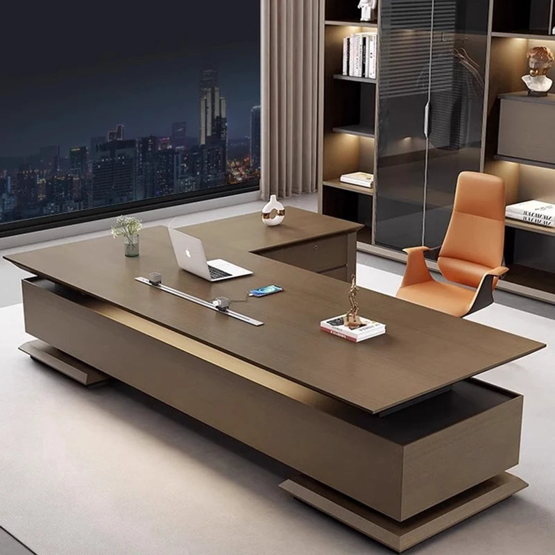 Office Modern Standing Desk L Shaped Study Meeting Executive Student Desk Meeting Makeup Mesa Para Computador Luxury Furniture