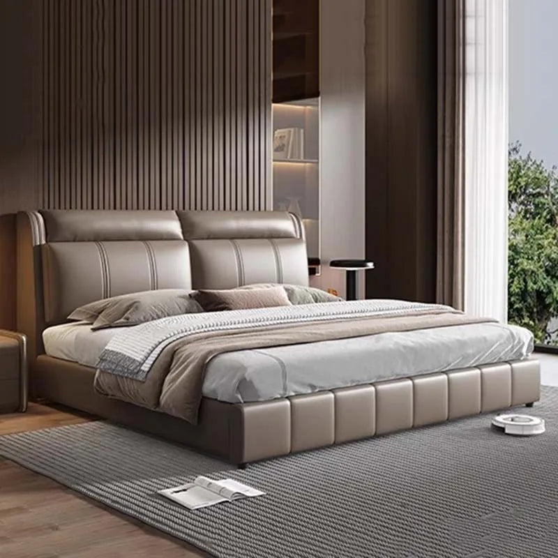 Multifonction Couple Bed Bedroom Organiser King Size Double Bed Modern Luxury Marco De Cama Queen Moderno Nordic Furniture