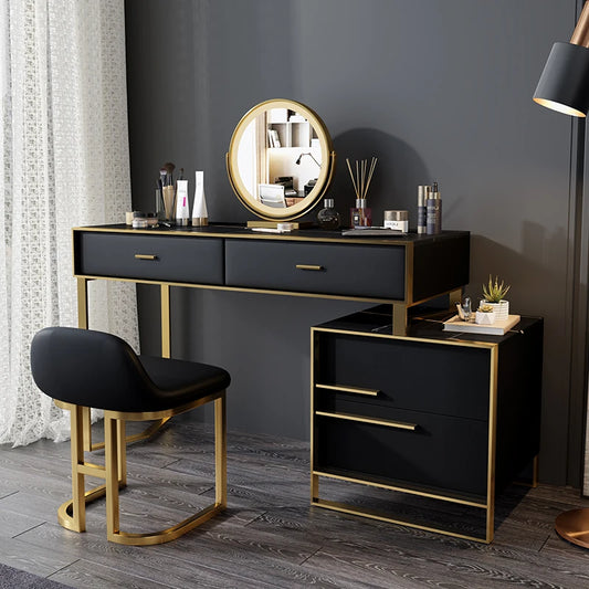 Makeup Toilets Deals Black Dresser Bedroom Chest Drawers Comfortable Bedside Table Furniture Nightstand Toilette Trucco Luxury