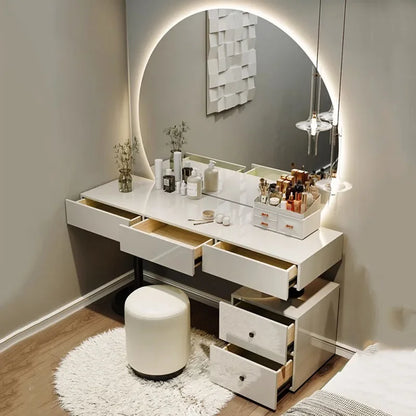 White Multifunctional Dressing Table Box Drawer Charm Luxury Dressing Table Decor Penteadeira De Maquiagem Home Furniture