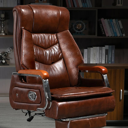 Ergonomic Home Office Chair Genuine Leather Cushion Boss Massage Modern Office Chair Recliner Chaises De Bureau Furniture