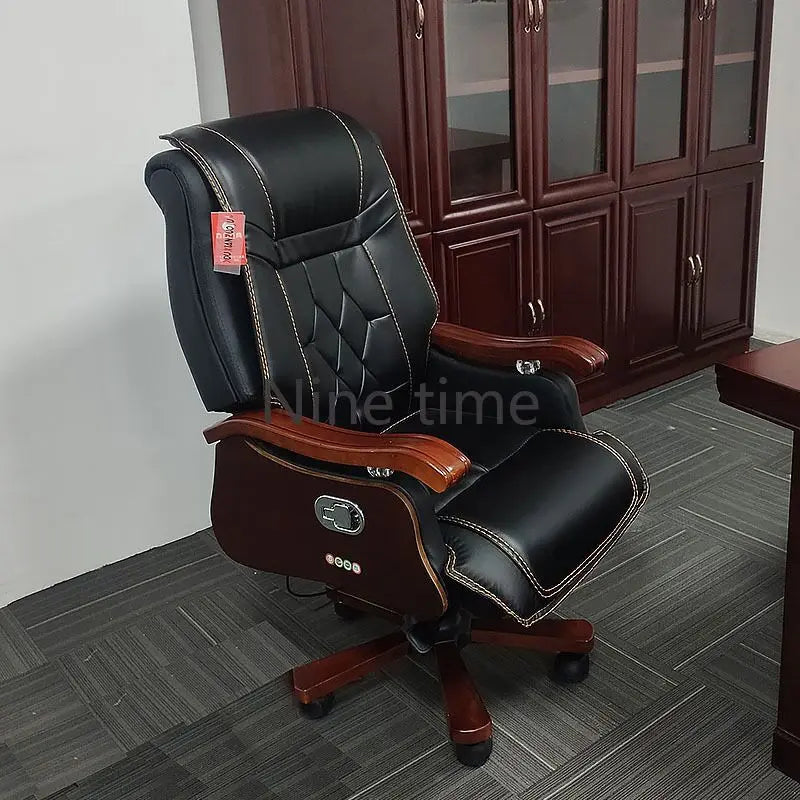 Leather Armchair Office Chairs Boss Lounge Floor Pillow Modern Computer Chair Visitor Waiting Sillas De Espera Library Furniture