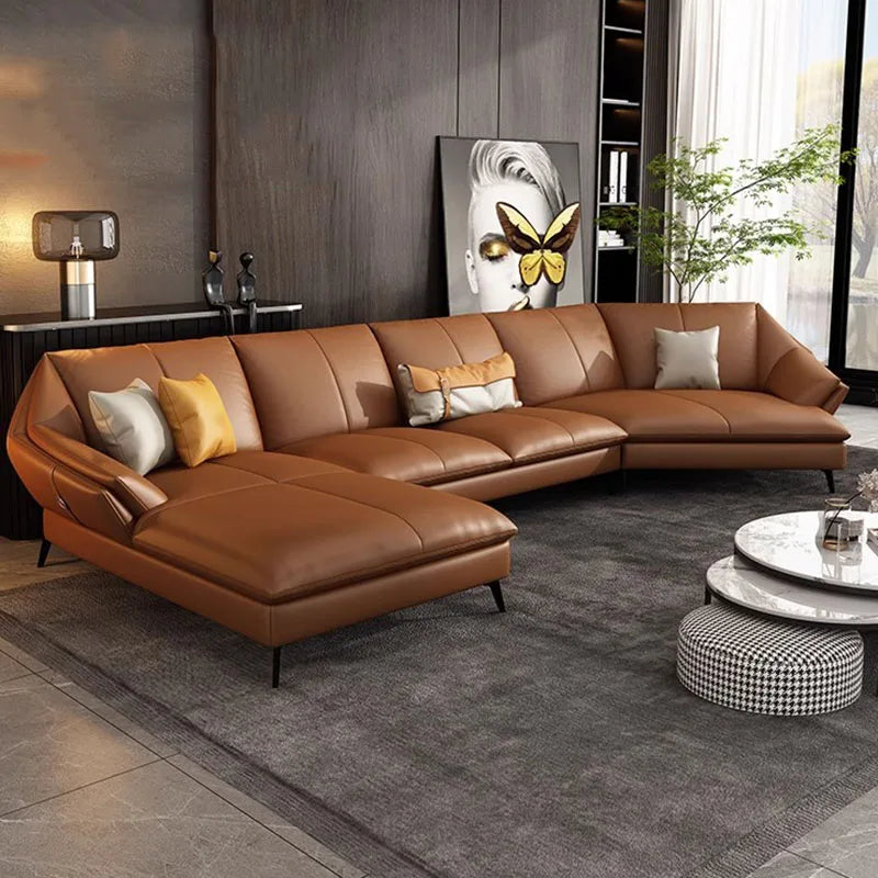 Chaise Lounge Floor Living Room Sofas Leather Minimalist Recliner Living Room Sofas Office L Shape Muebles Home Furniture