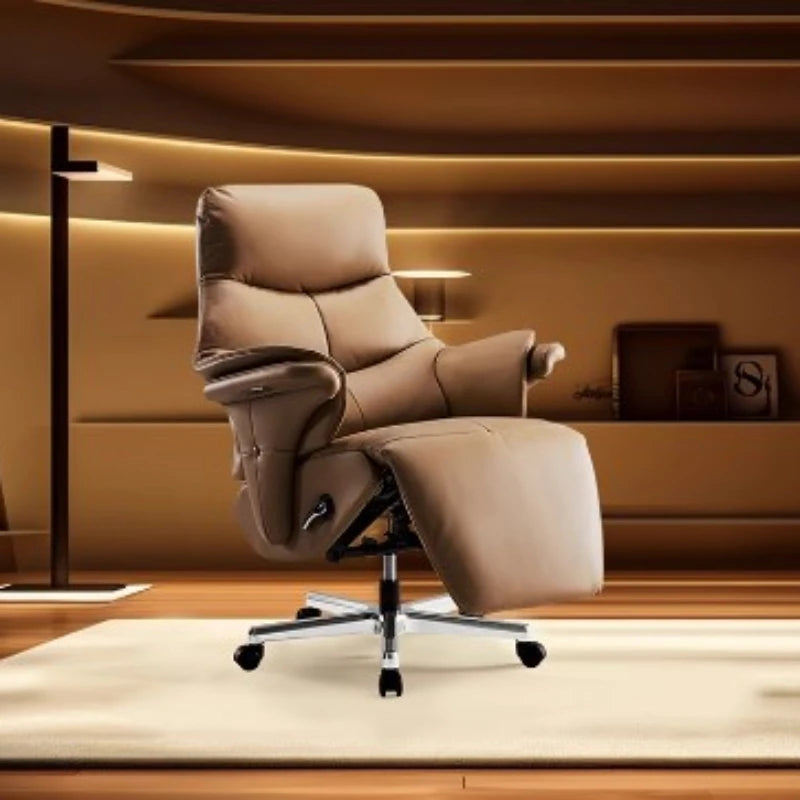 Leather Executive Office Chair Computer Design Modern Comfy Office Chair Mobile Recliner Sillon Escritorio Oficina Furniture