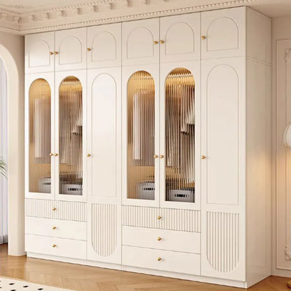 Luxury Multilayer Wardrobe Exhibit Wood Queen Open Closets Room Wardrobe Drawers Shelf Rangement Chambre Bedroom Furniture