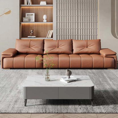 Leather Living Room Sofas Luxury European Modern Corner Sofa Comfortable Lounge Sofa Sala De Estar De Luxo Nordic Furniture