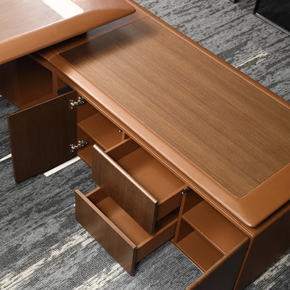 Shaped Office Desk Luxury Mesa Desktops Bureau Workbench Monitor Executive Conference School Table Ordinateur Office Furniture