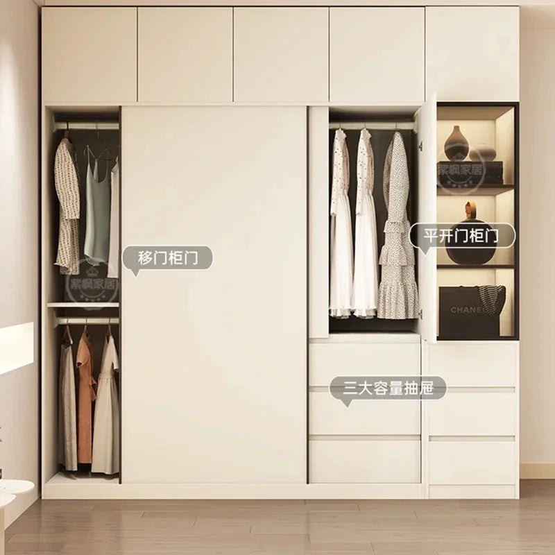 Luxury Wardrobe Large Capacity Organizer Space Saving Clothes Drawers Storage Wardrobes Display Moveis Para Casa Salon Furniture