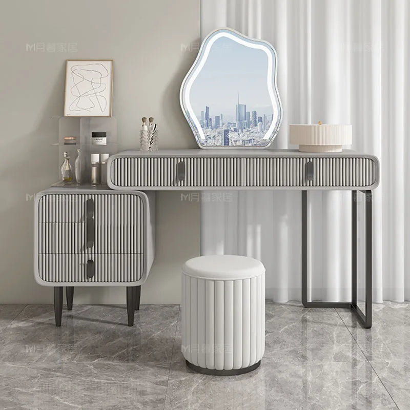 Bedroom Luxury Dressing Table Mirror White Girls Drawer Dressing Table European Salon Make Up Tocador De Maquillaje Furniture