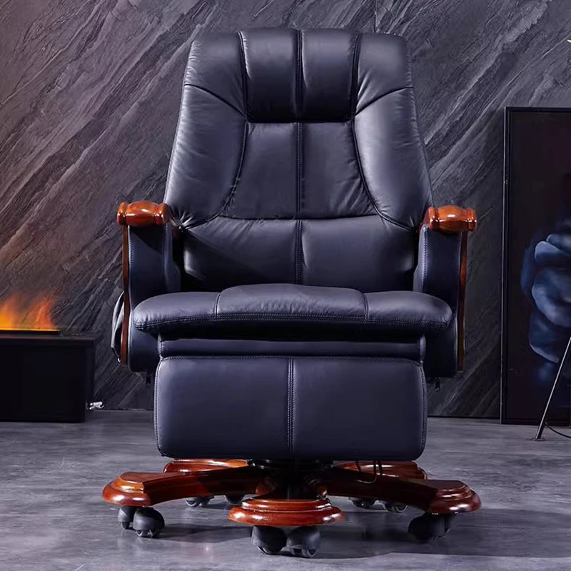 Leather Emperor Camp Office Chair Dinning Designer Camping Bedroom Cushion Office Chair Footrest Silla Oficina Salon Furniture