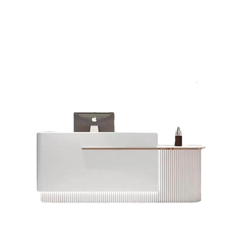 White Counter Reception Desks Beauty Salon Church Shop Pulpit Reception Desks Commercial Bureau Meuble Office Desk Furniture