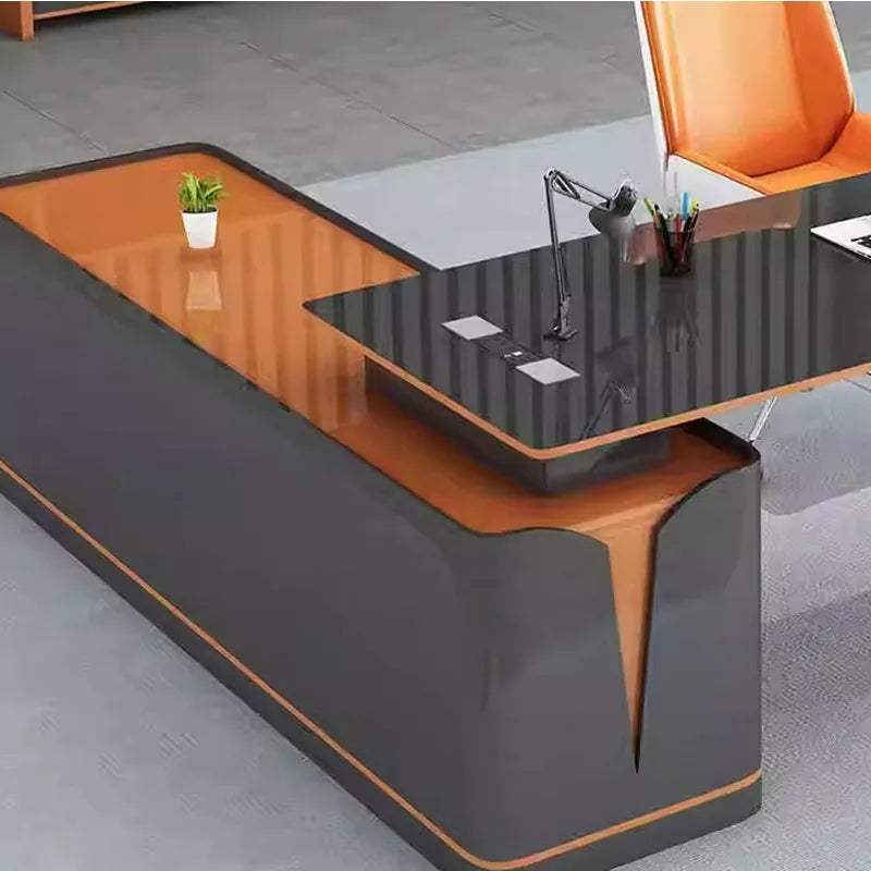 Luxury Work Desk Pullout Under Drawers Computer Executive Office Corner Work Desk Bedroom Stolik Komputerowy Modern Furniture