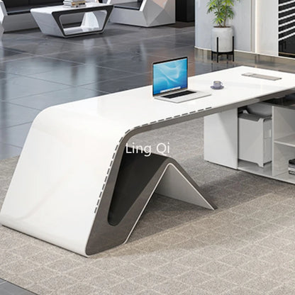 Designer Modern Office Desk Boss L Shaped Executive Organizer Computer Desks Reading Secretary Bureau Meuble Office Furniture