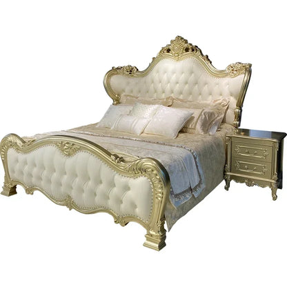 Luxury Queen Wood Bed Double Drawers High End Headboard Double Twin Bed Girl Sleeping Letti Matrimoniali Bedroom Furniture