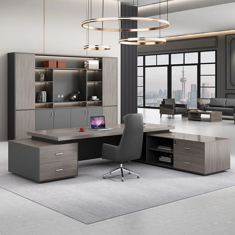 Computer Writing Office Desk Drawers Luxury Boss Workstation Desktop Executive Office Desks Corner Escritorio Modern Furniture