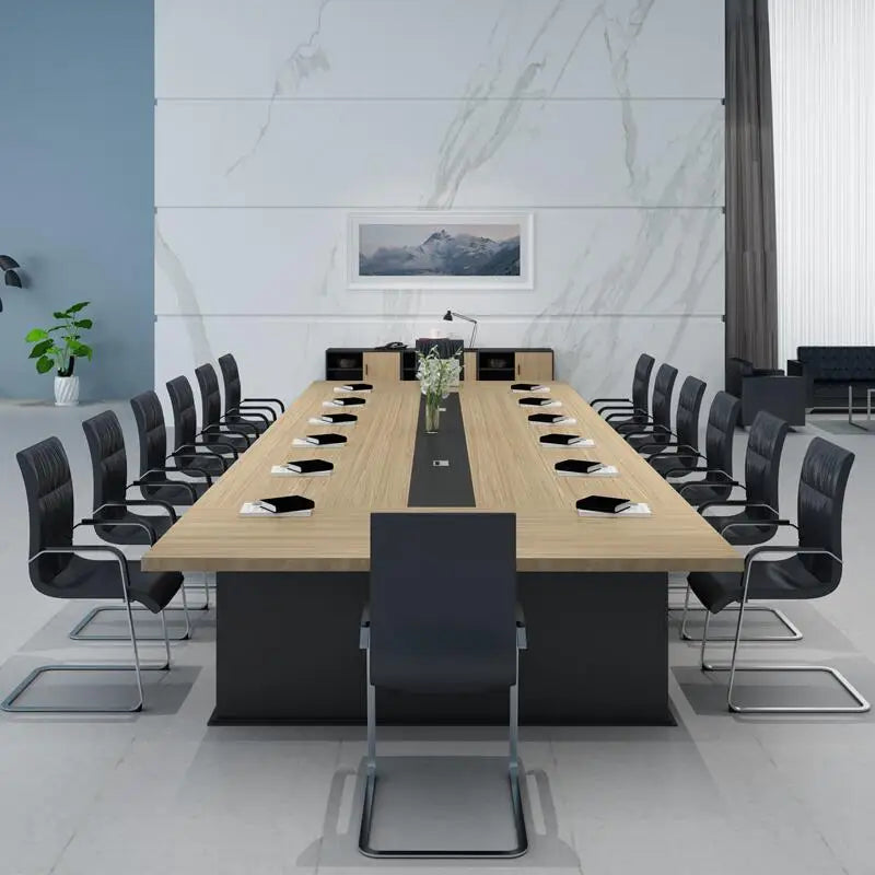 Fashion Modern Large Conference Long Table Meeting Conference Table 12 People Meeting Desk